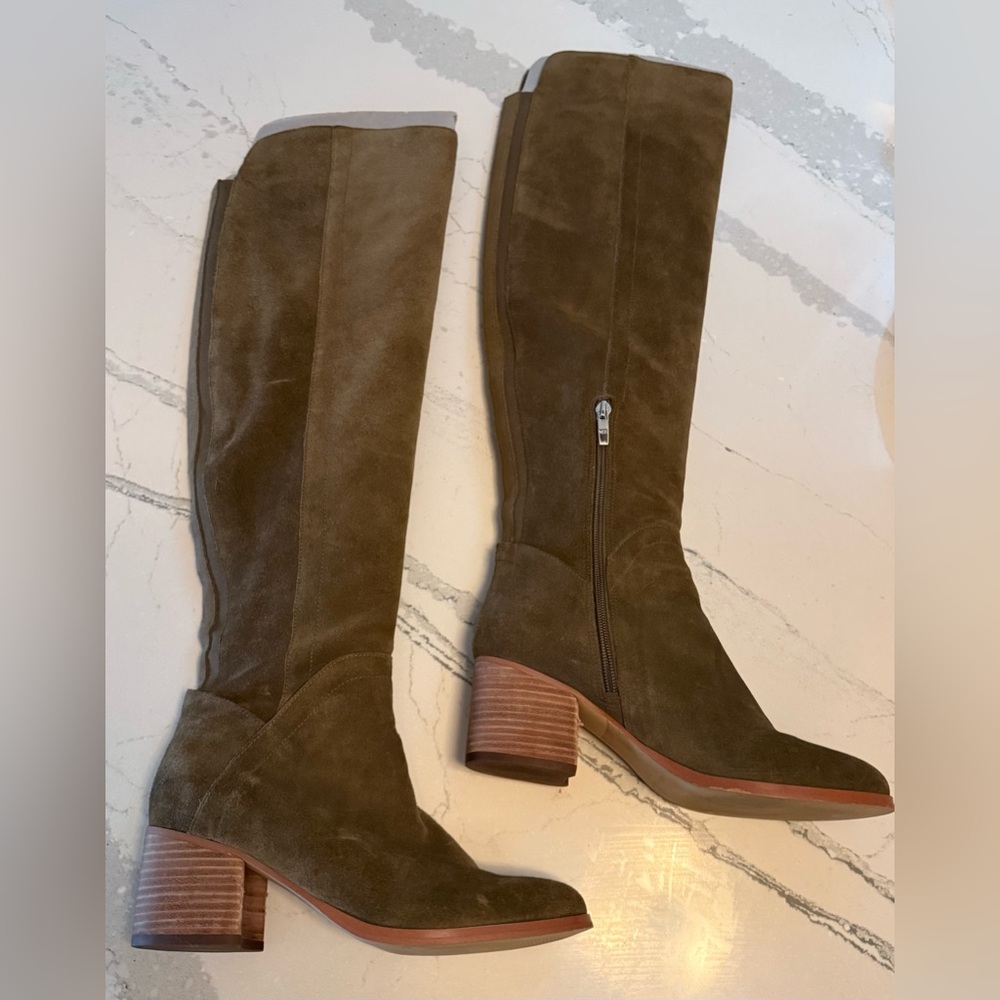 Marc Fisher Olive Heeled over the knee Boots